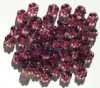 50 8mm Transparent Amethyst Flower Beads